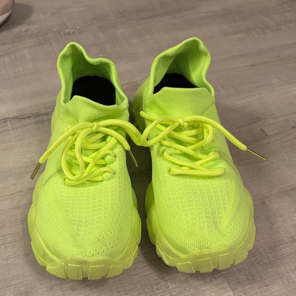 Neon Yellow Athletic Sneakers